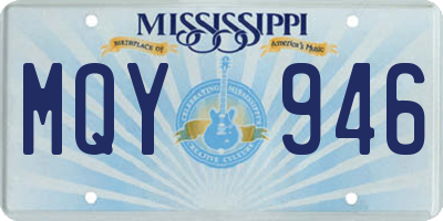 MS license plate MQY946