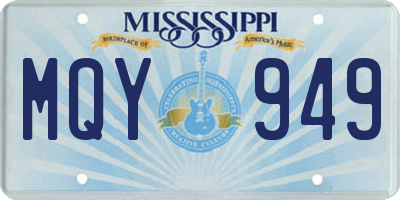 MS license plate MQY949