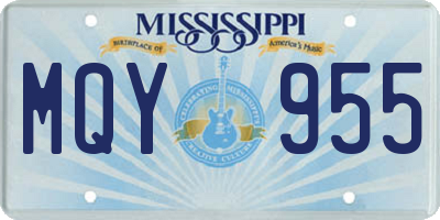 MS license plate MQY955