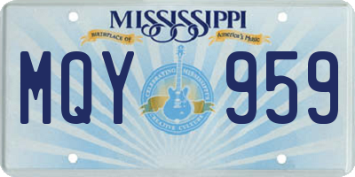 MS license plate MQY959