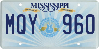 MS license plate MQY960