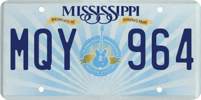 MS license plate MQY964