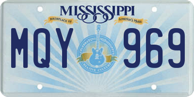 MS license plate MQY969