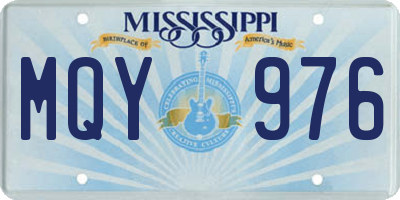 MS license plate MQY976