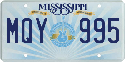 MS license plate MQY995