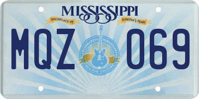 MS license plate MQZ069