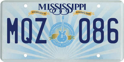 MS license plate MQZ086