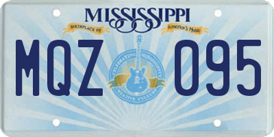 MS license plate MQZ095