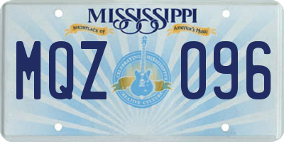 MS license plate MQZ096