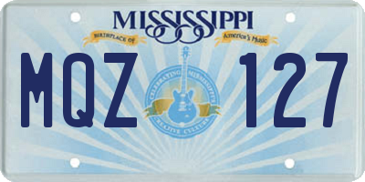 MS license plate MQZ127