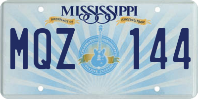MS license plate MQZ144