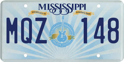 MS license plate MQZ148