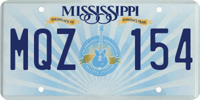 MS license plate MQZ154