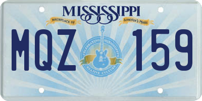 MS license plate MQZ159