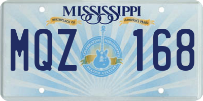 MS license plate MQZ168