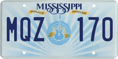 MS license plate MQZ170
