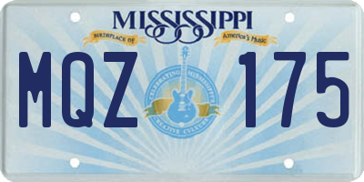 MS license plate MQZ175
