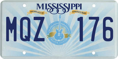 MS license plate MQZ176
