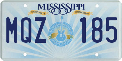 MS license plate MQZ185
