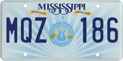 MS license plate MQZ186