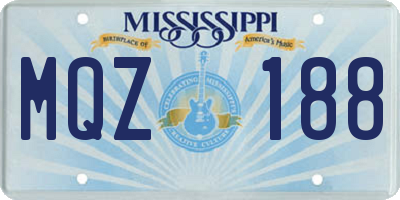 MS license plate MQZ188