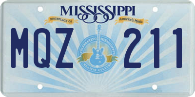 MS license plate MQZ211