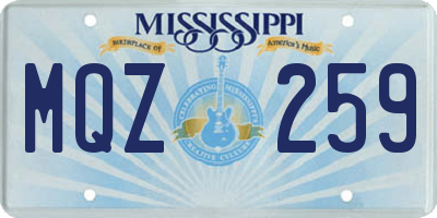 MS license plate MQZ259