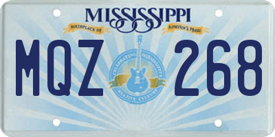 MS license plate MQZ268