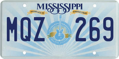 MS license plate MQZ269