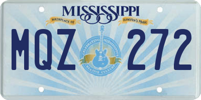 MS license plate MQZ272