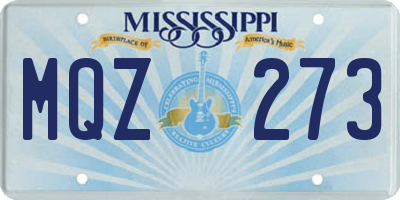 MS license plate MQZ273