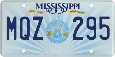 MS license plate MQZ295