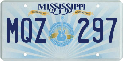 MS license plate MQZ297