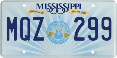 MS license plate MQZ299