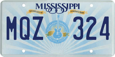 MS license plate MQZ324