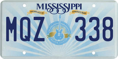 MS license plate MQZ338