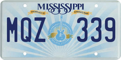MS license plate MQZ339
