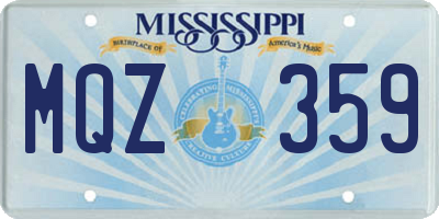 MS license plate MQZ359