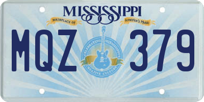 MS license plate MQZ379