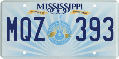 MS license plate MQZ393