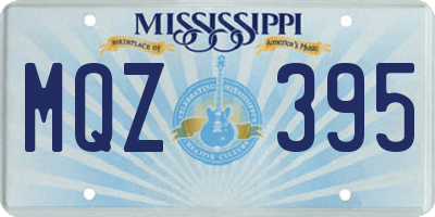 MS license plate MQZ395