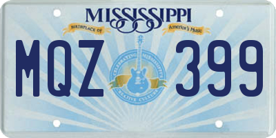 MS license plate MQZ399