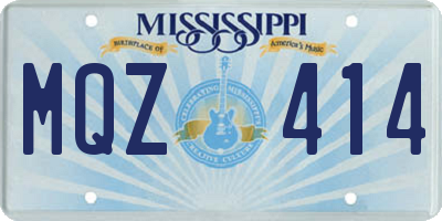 MS license plate MQZ414
