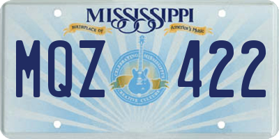 MS license plate MQZ422