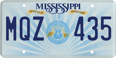 MS license plate MQZ435