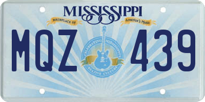 MS license plate MQZ439