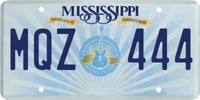 MS license plate MQZ444