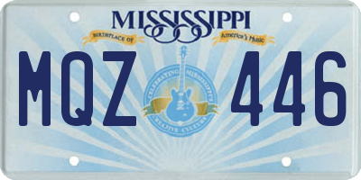 MS license plate MQZ446
