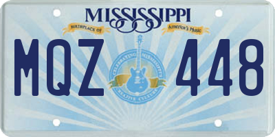 MS license plate MQZ448