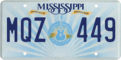 MS license plate MQZ449
